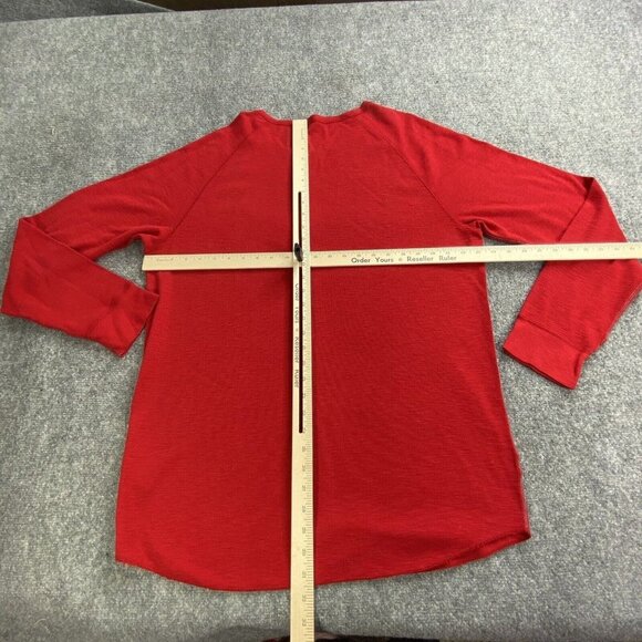 American Eagle Shirt Mens  XXL Red Thermal Waffle Knit Long Sleeve Layer Camping - Picture 8 of 11